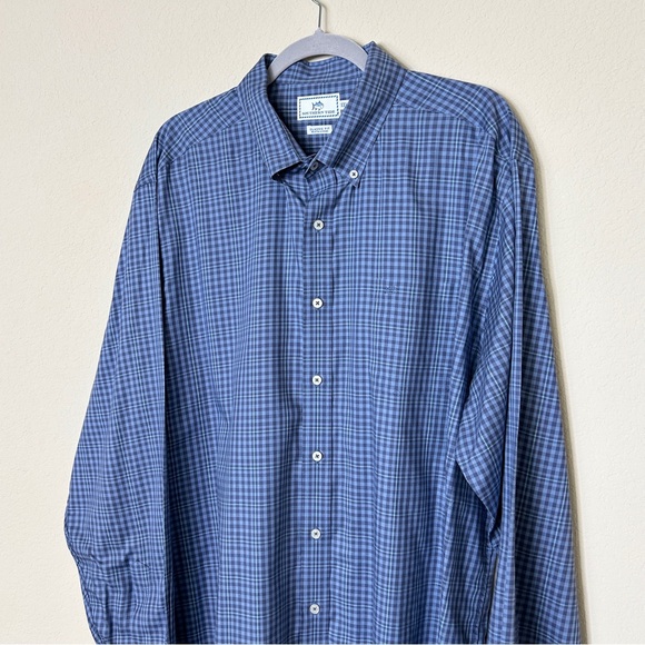 SOUTHERN TIDE Bluefin Check Men’s long sleeve button down shirt size XXL - Picture 2 of 9